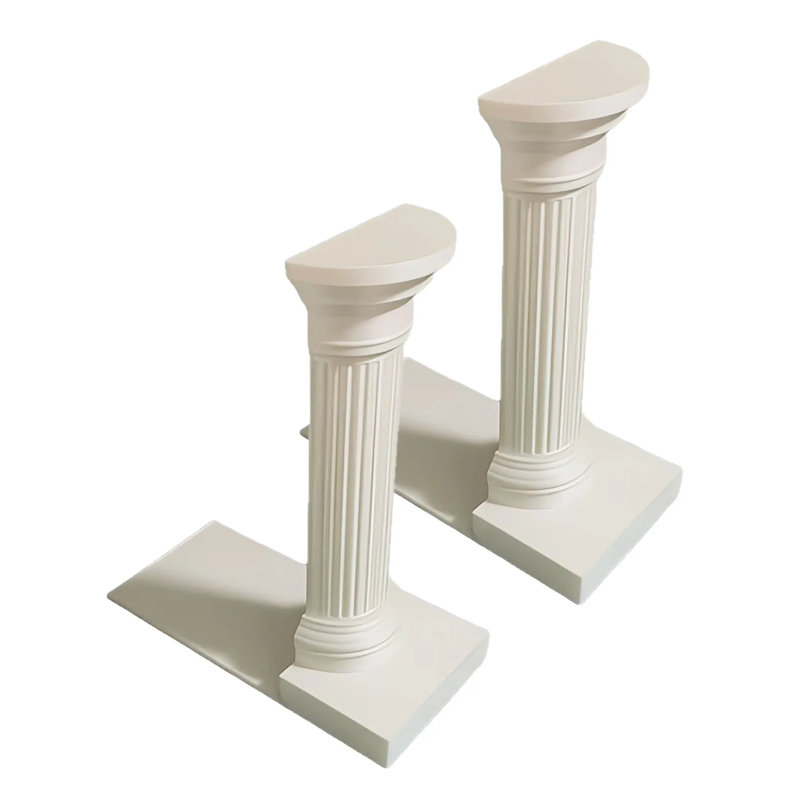 2Pcs Roman Column Bookends Decorative Book Holders Sturdy Heavy Duty Bookends for Desk Office Library Organizer