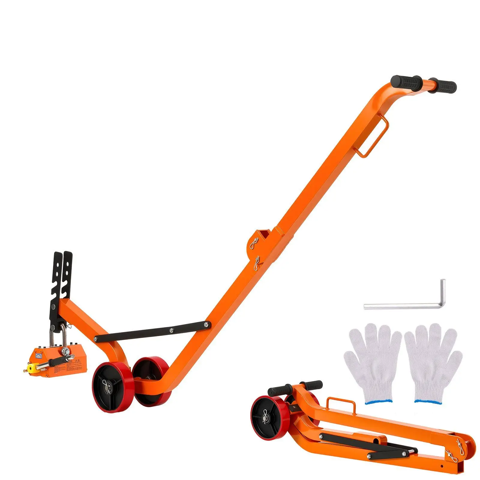 

Magnetic Lid Lifter Dolly, 1320 lbs Pulling Capacity, Steel Dolly with Heavy Duty Magnet Lift and 2 Wheels, Adjustable Handle,