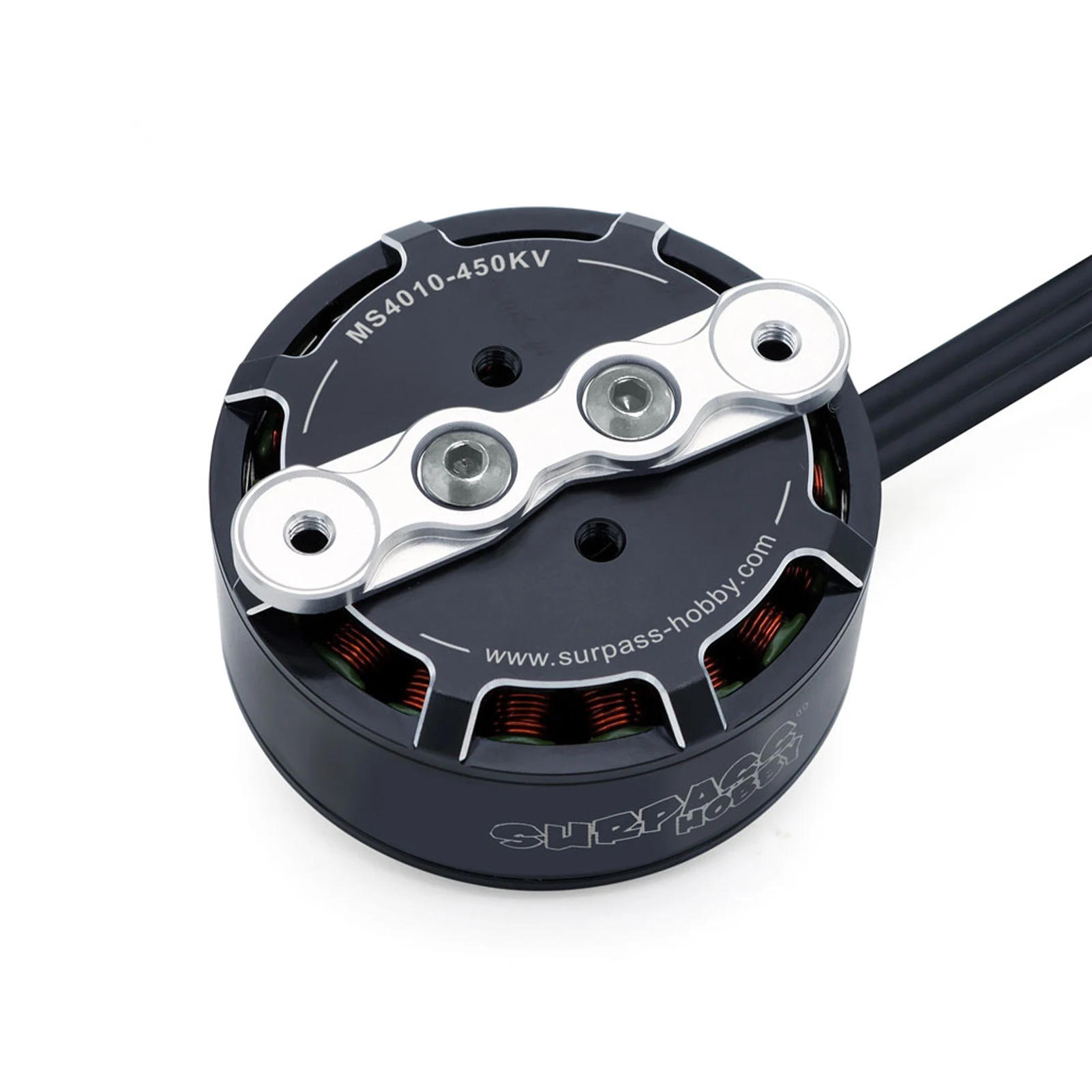 محرك MS4010 450KV بدون فرشاة للطائرات بدون طيار متعددة الدوار، محرك خارجي ذو عزم دوران عالي 24 أقطاب، محرك بدون فرش أحادي الملء