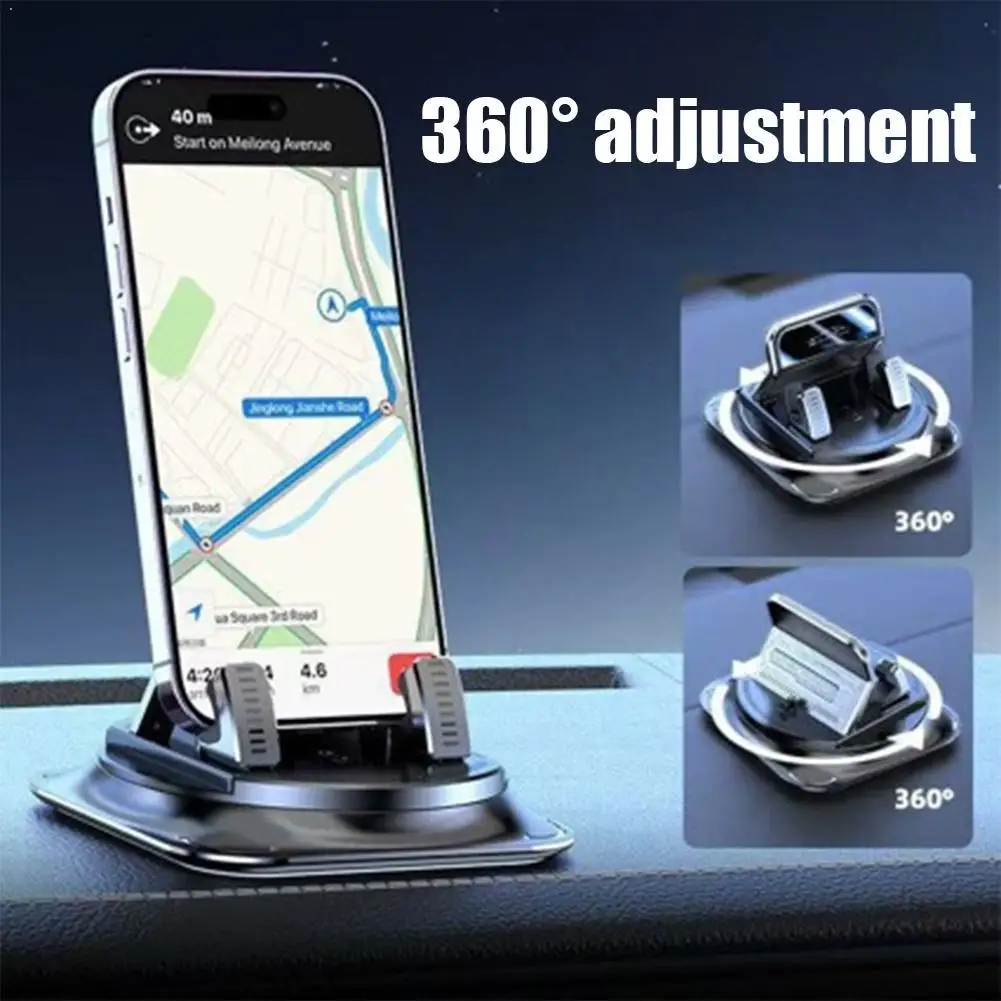 360 °   Suporte Rotativo para Celular Automotivo Universal para Painel com Base Antiderrapante para Fixação de Celular Acessórios Automotivos