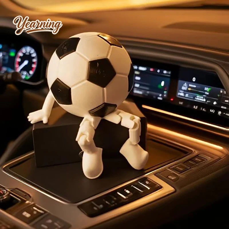 

Sports Sitting Figure Decor | Basketball & Football Athlete Mini Ornament for Home Desktop Decoration