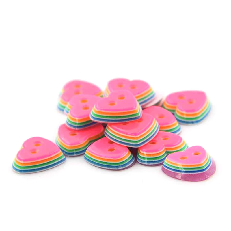 12mm Resin Buttons Scrapbook Heart 2-Holes Multi-layer sewing supplies vintage buttons craft supplies diy buttons for kit