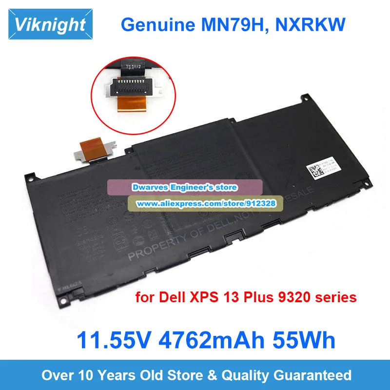

Оригинальный аккумулятор MN79H NXRKW 11,55 В, 4762 мАч, 55 Втч для DELL XPS 13 Plus 9320 4K Core I7-1360P I5-1240p, аккумулятор для ноутбука