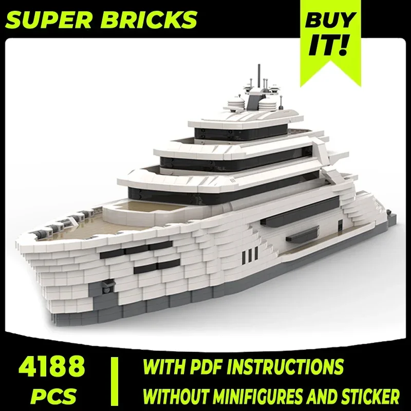 Moc Bouwstenen Militair Schip Model Superjacht Mary Jane Technologie Modulaire Blokken Geschenken Speelgoed Voor Kinderen DIY Sets Montage