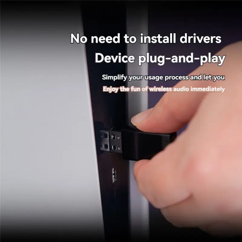 Y47A USB Bluetooth 5.2 Audio Adapter Transmitter Receiver for PS5 for PS4 Switch PC TV Wireless Music Streaming