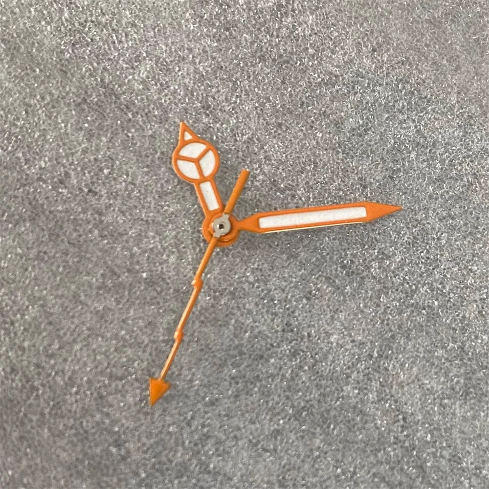 Nh35 mãos ponteiros de relógio luminoso verde para nh35 nh36 4r 7s movimento laranja relógio mãos agulhas acessórios