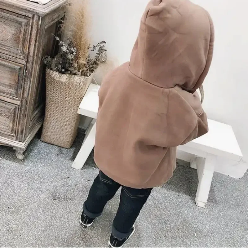 Boys\' Coat 2021 Autumn New Patchwork Color Hooded Children\'s Casual Simple Korean Autumn Winter Reversible Wear Top