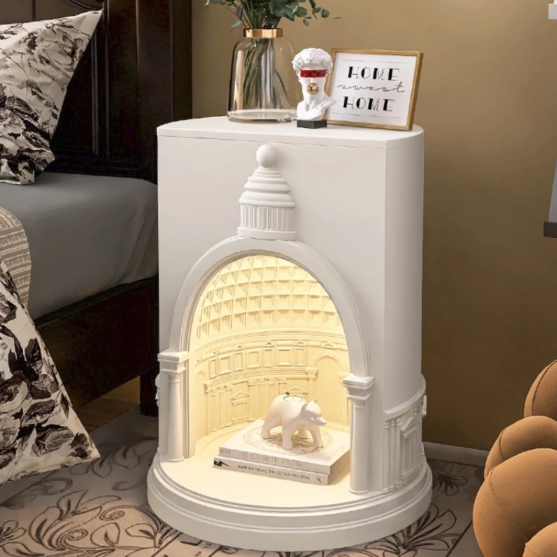

Art castle bedside table advanced sense bedroom floor decoration integrated home decoration