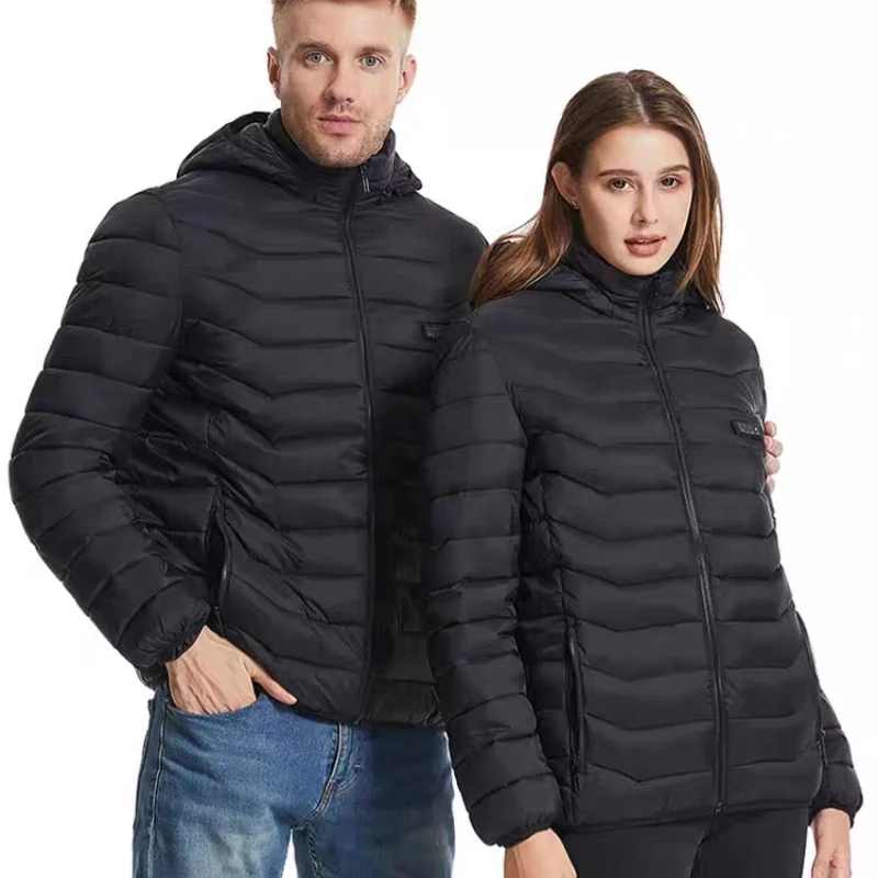 

2025 USB Heated Jacket Smart Thermal Coat with Battery Pack Waterproof Windproof Winter Warm Parka for Men Women Outdoor Sport