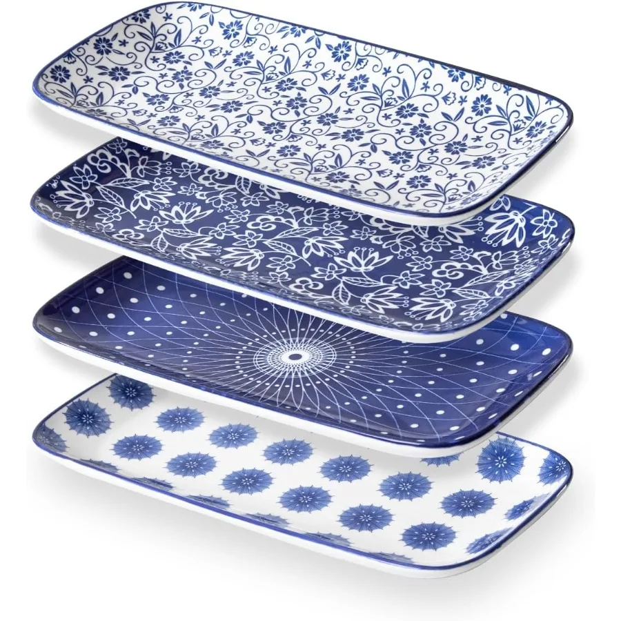 

Ceramic Rectangular Serving Platters 12 Inch Large Rectangle Serving Trays for Charcuterie Dessert Fruit Appetizer for Party En