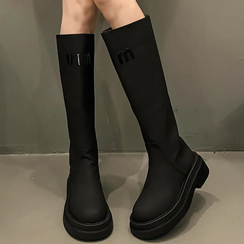 Flats Platform Women Shoes Knee High Boots Walking Travel New 2024 Winter Comort Women Boots Casual Fashion Zapatillas Mujer