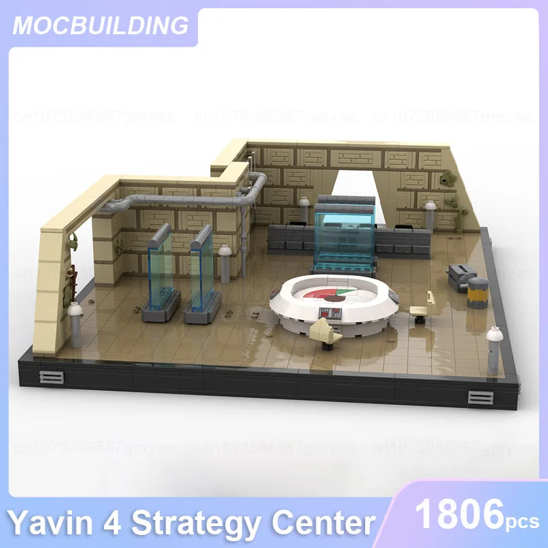 Yavin 4 Strategy Center & Rebel Equipments Model MOC Building Blocks DIY Assemble Bricks Architecture Display Collect Toys Gifts