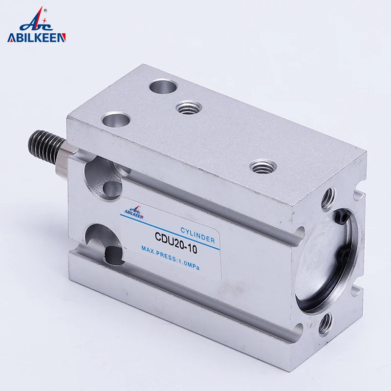 ABILKEEN CU Series Free Installed Air Cylinder 10/16/20/25/32 Bore Size Dual Action Non Magnetic Pneumatic Air Cylinder