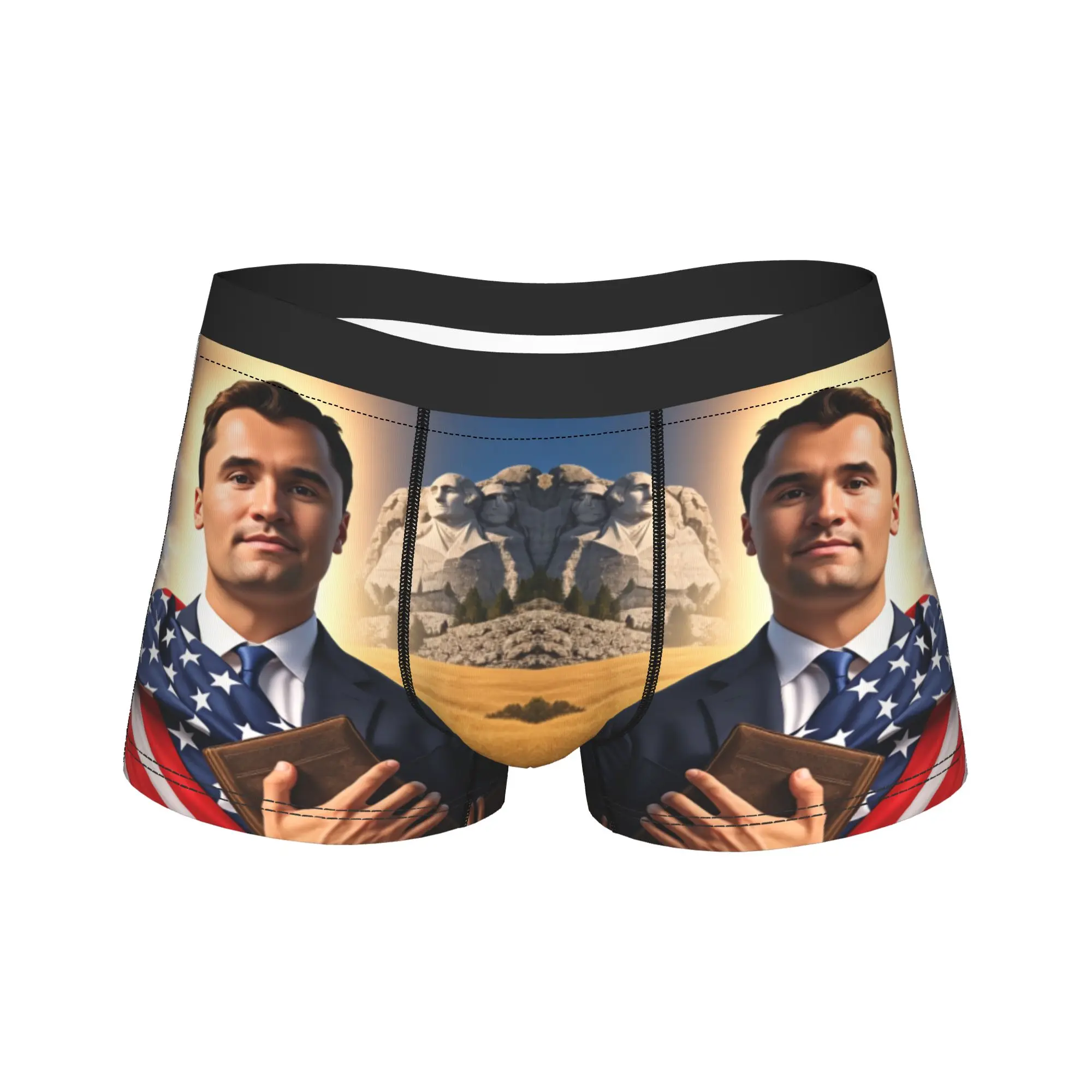 

Мужские трусы-боксеры Charlie Kirk Angelic Advocate с анатомическим мешочком, индивидуальный дизайн, сексуальные, мягкие, больших размеров