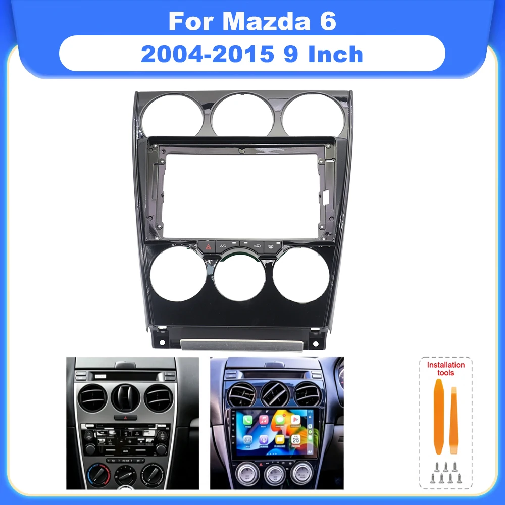 9 Inch Android Car Radio Stereo Multimedia Video Player Navigation Screen Frame Wire Harness Cables For Mazda 6 2004-2015