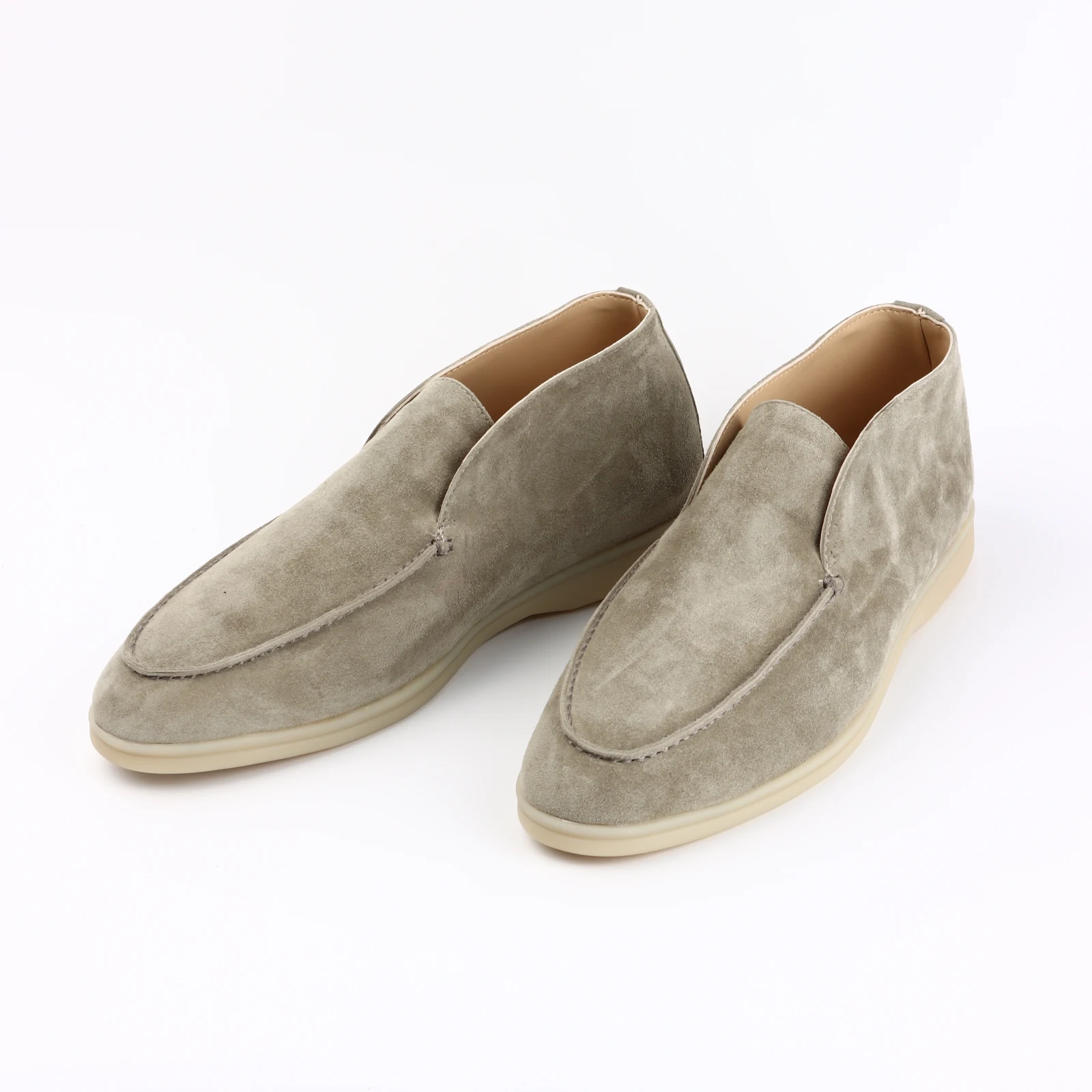 NONE Nicht Logo italienische Herren-Loafer aus Schaffell, lässige flache High-Top-Schuhe, Designer-Luxus-Lazy-Damenschuhe 4