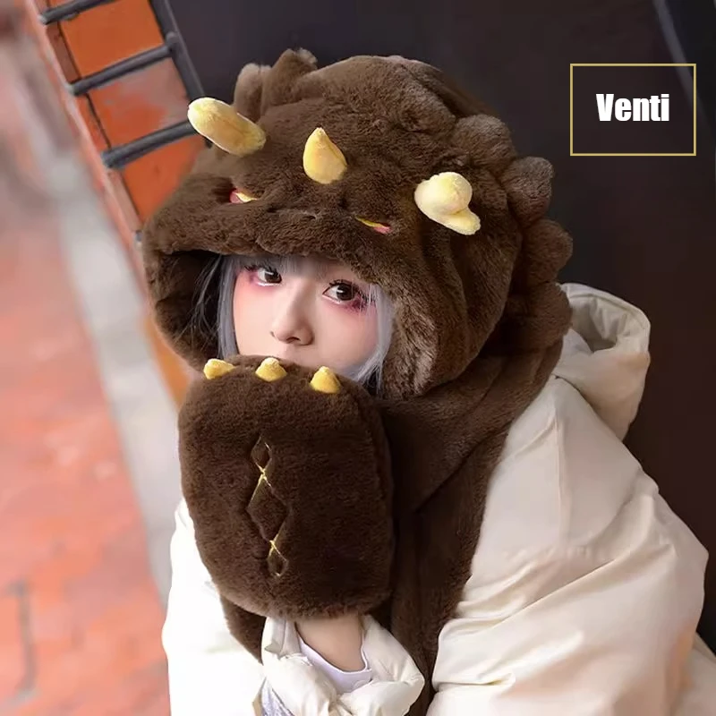 

Genshin Impact Plush Scarf and Hat Set Winter Warmth Cute Collection with Tighnari Childe Zhongli Venti Xiao Cosplay Gift