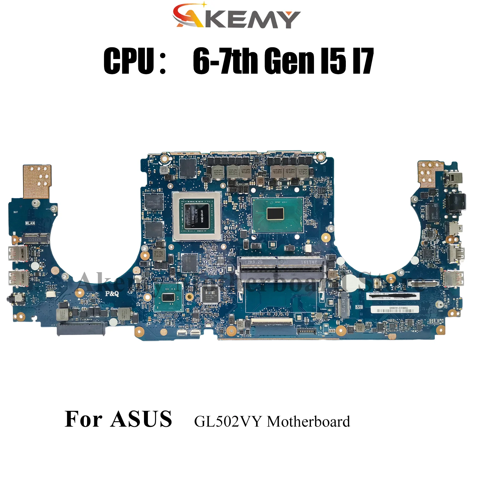 

Материнская плата для ноутбука GL502VY для ASUS ROG Strix GL502V GL502VMK GL502VM, материнская плата для ноутбука с процессором I5 I7, 100% тестирование, ОК, быстрая доставка