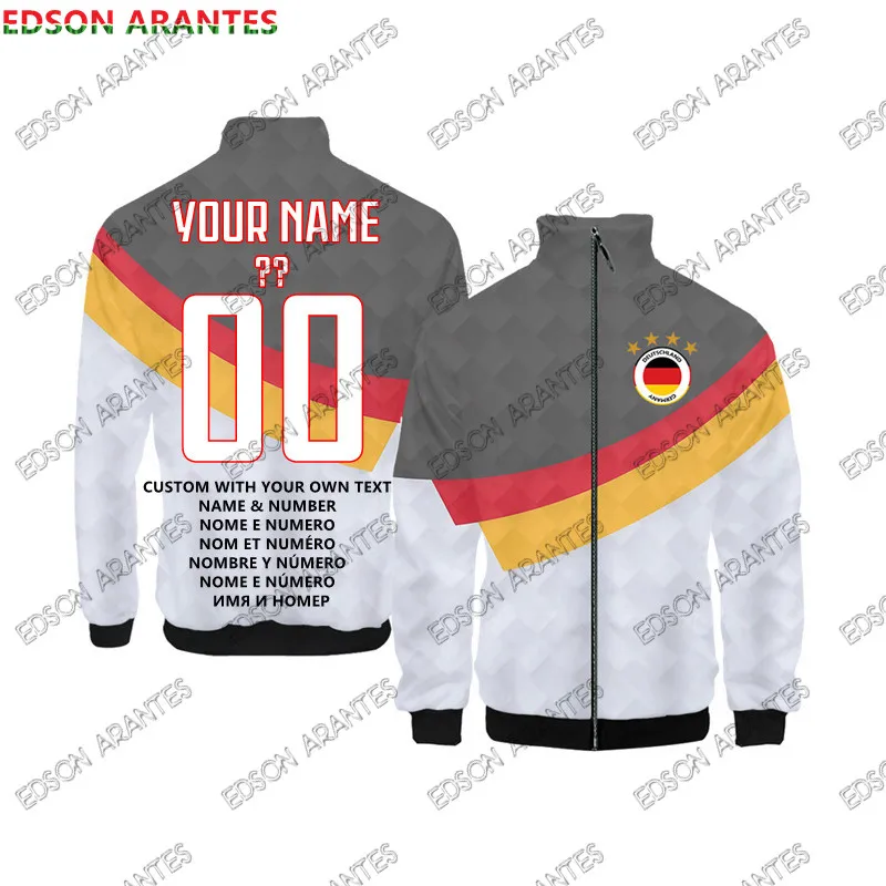 Custom Name Germany Track Jacket Personalize Deutschland Flag Zip Outdoor Team Uniform Jacket Patriot Fans Gift For Men Women