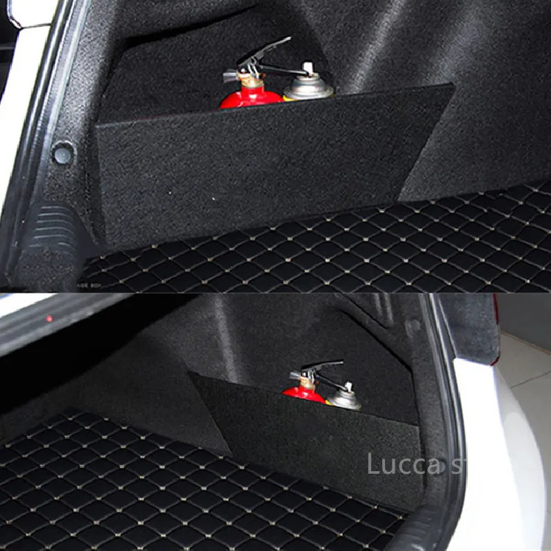 For Hyundai Elantra MD 2011-2016 Car Accessories Flannel Trunk Side Storage Organizer Board Partitions Plate Tail Shield Plank