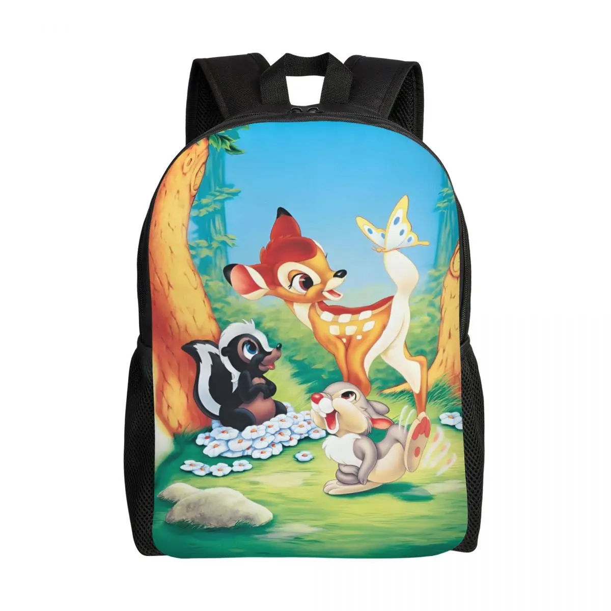 

Customized Bambi Backpacks Women Men Basic Bookbag for School College Kawaii Cartoon Anime Bags