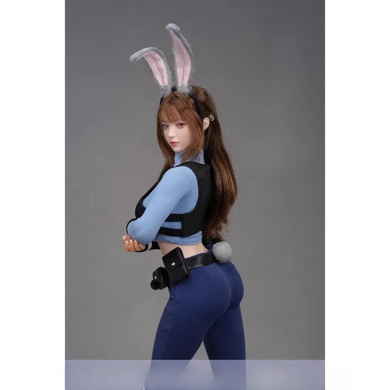 Prévente I8-C010 1/6 mignon lapin femme de police tête sculpter modèle uniforme de Police jupe pour figurines d'action de 12 pouces accessoires de corps