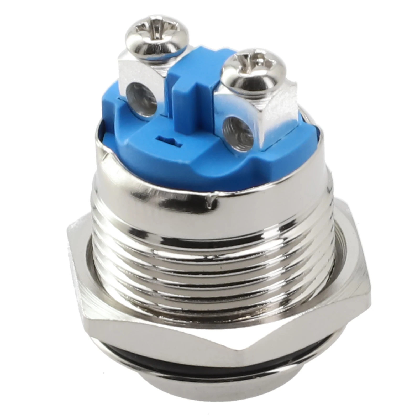 12V 16mm Switch Round Metal Push Button Momentary Horn Switch Waterproof Contactor Relay Control Switch 1NO