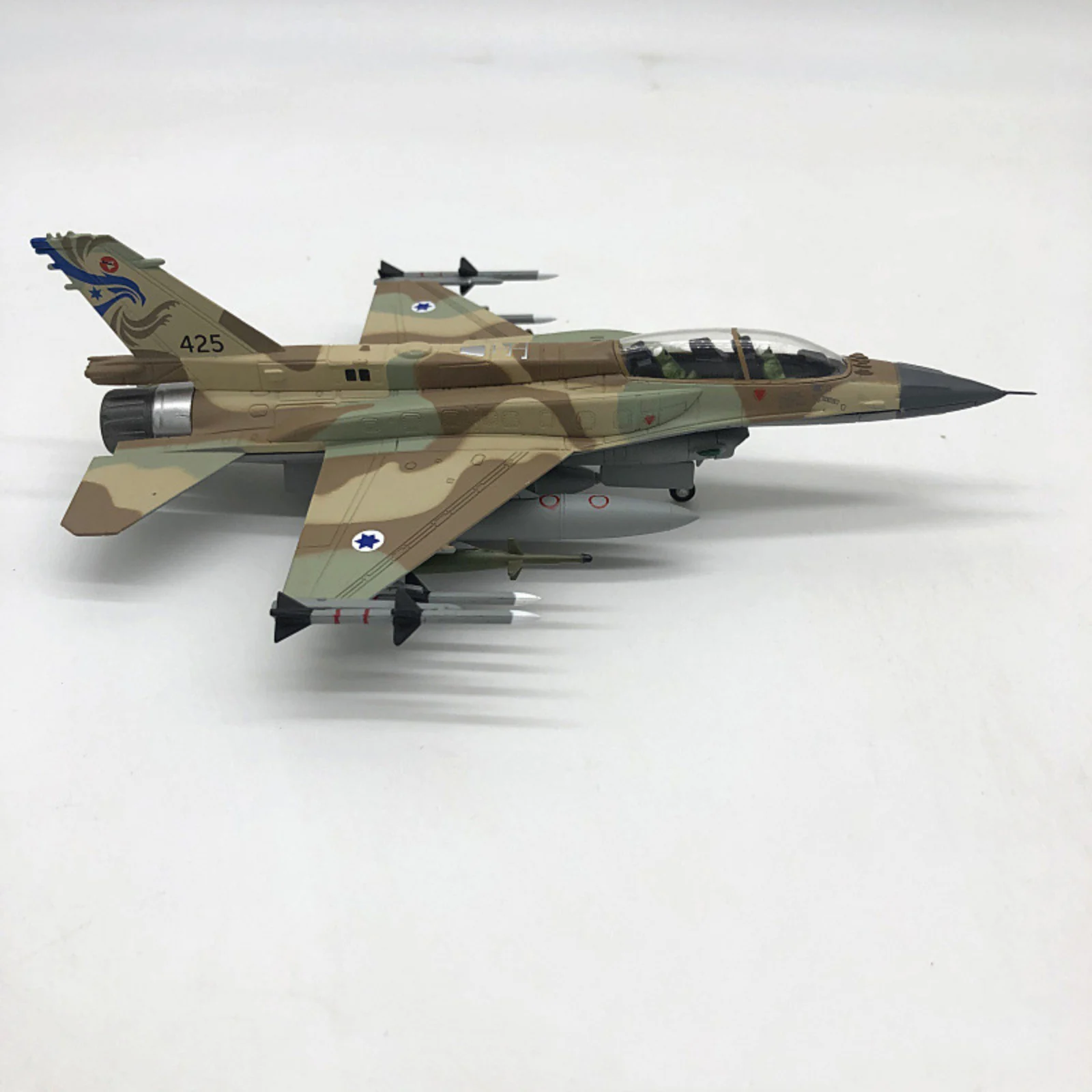 ダイキャストメタル 1/72 スケール イスラエル空軍 F-16I 戦闘機模型 おもちゃ 20.5cm 合金航空機模型 コレクションギフト用