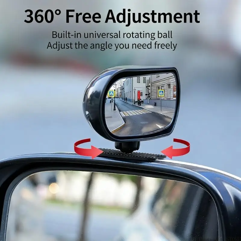 J0MA Adjustable Blind Spots Mirror for Cars Trucks With Optical Clear and Easy Installation