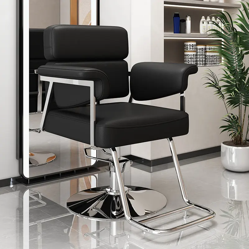 Adjustable High Back Barber Chair Styling Hydraulic Salon Chair Folding Professional Friseurstuhl Beauty Salon Furniture