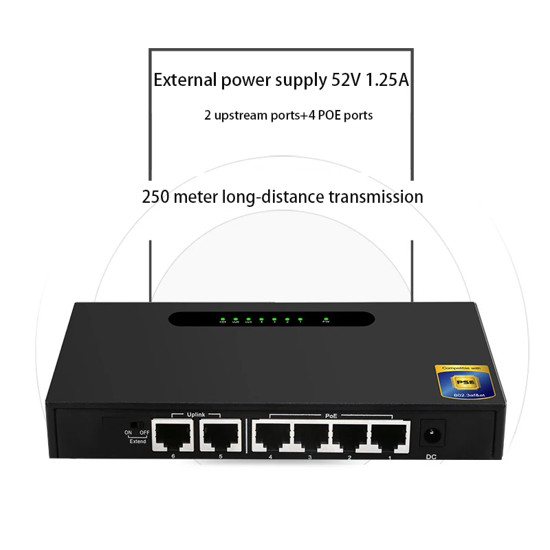 Adaptador de carga de juegos RJ-45, conmutador LAN de 100 Mbps, POE, Extensor LAN Ethernet, HUB LAN, interruptor para compartir, Plug and Play, 10/100 mbps