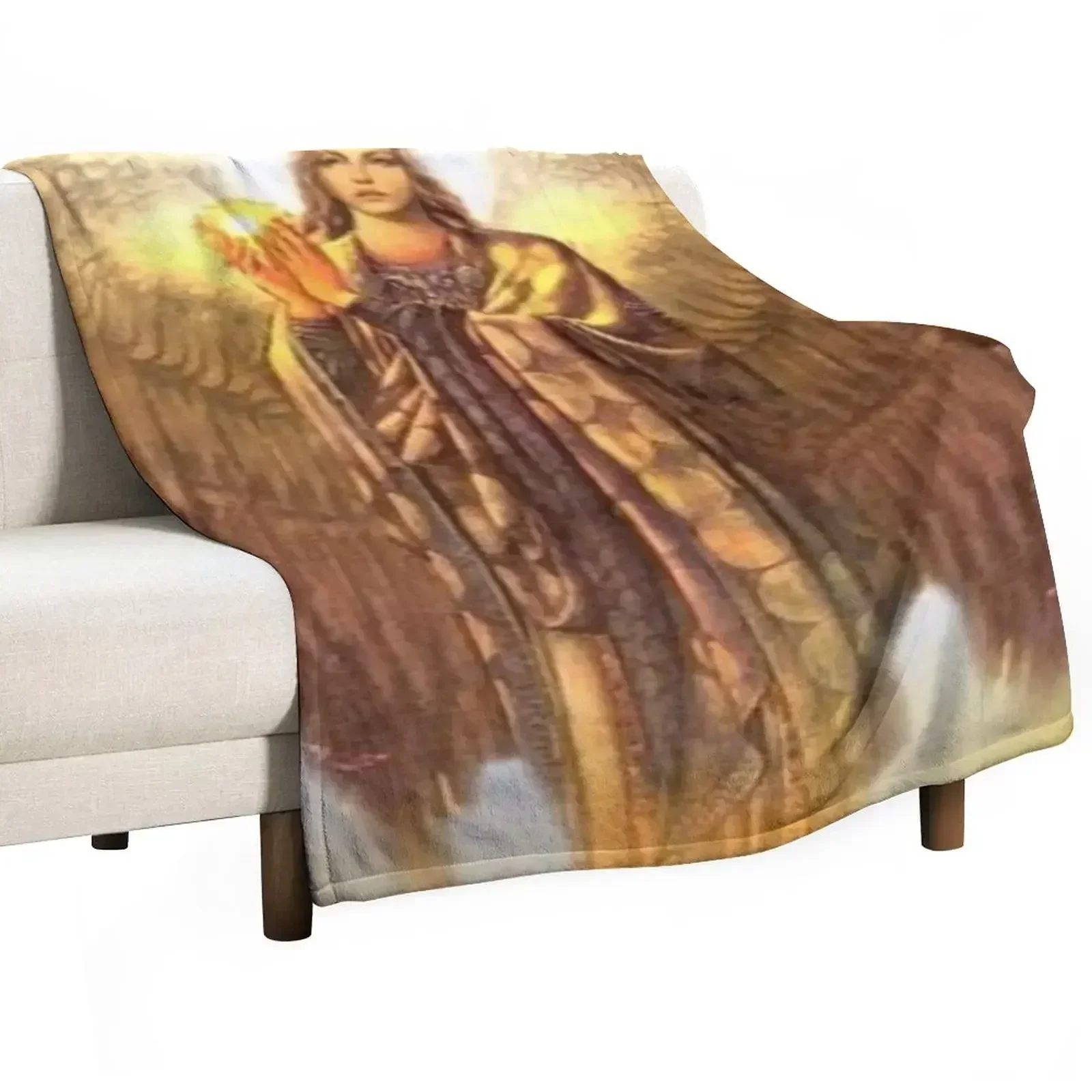 Archangel Uriel Throw Blanket Beach Plaid on the sofa Blankets