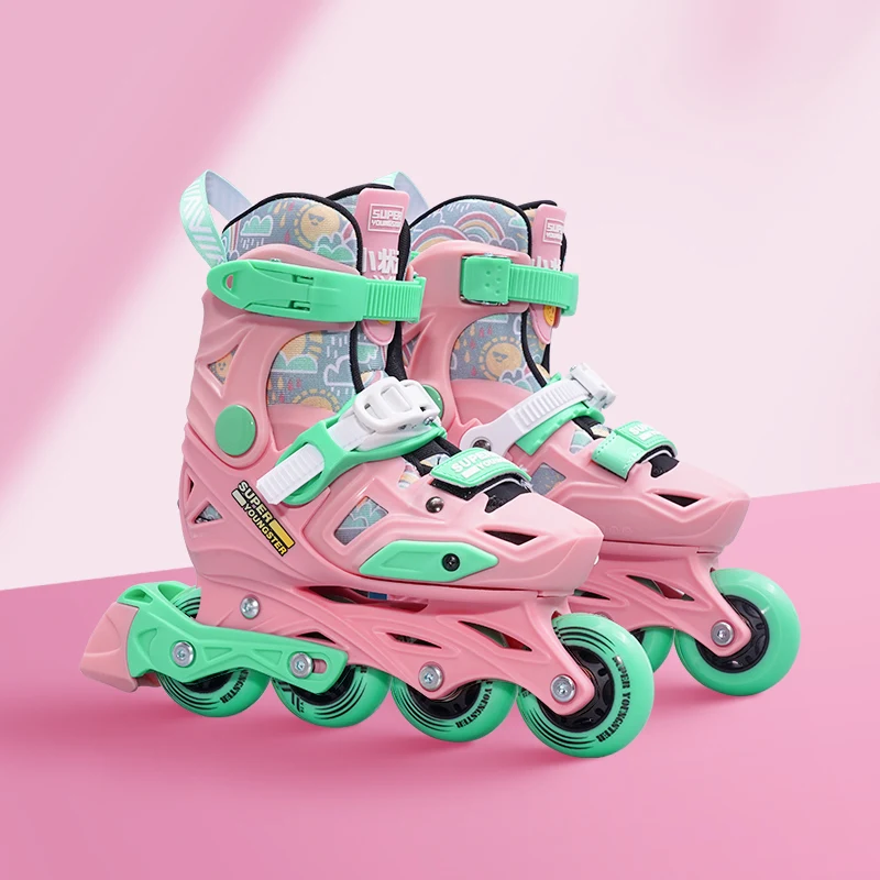 

Высококачественные роликовые коньки для начинающих, хит продаж, коньки, обувь, регулируемый размер, коньки для фристайла, обувь в качестве рождественского подарка