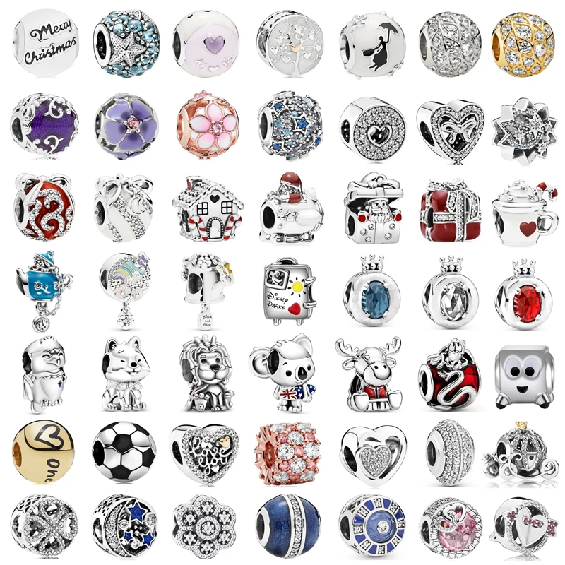 

New Fashion Charm Original Football Aircraft Luggage Beads Suitable for the original Pandora Women's Bracelet Jewelry Gift