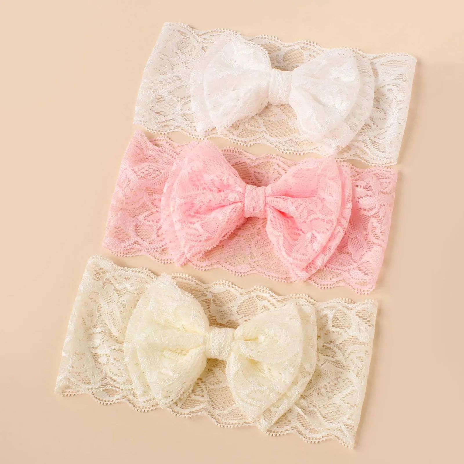 

3 шт., хит продаж, двухслойные детские повязки на голову с кружевным бантом, летние свежие милые аксессуары для волос для девочек, детская сетчатая дышащая повязка для волос