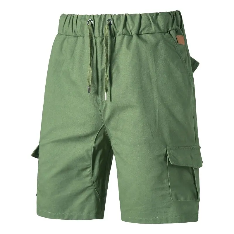 Pantalones cortos Cargo de verano para hombre, pantalones cortos holgados informales con múltiples bolsillos y botones de camuflaje, ropa de calle, pantalones cortos tácticos militares de Hip Hop