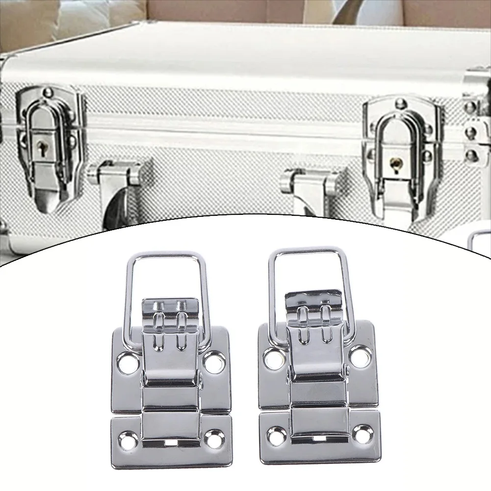 2Pcs Chrome Toggle Latch Plated Lever Latch For Chest Box Wooden Wine Box Suitcase Lock Buckle Accessories