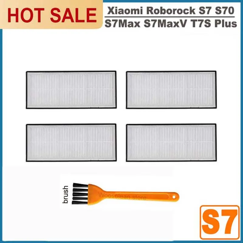 Hpa-Xiaomi Roborock s7 s70 s7max s7maxv t7s plusロボット掃除機用の部品とブラシを備えたスペアパーツキット