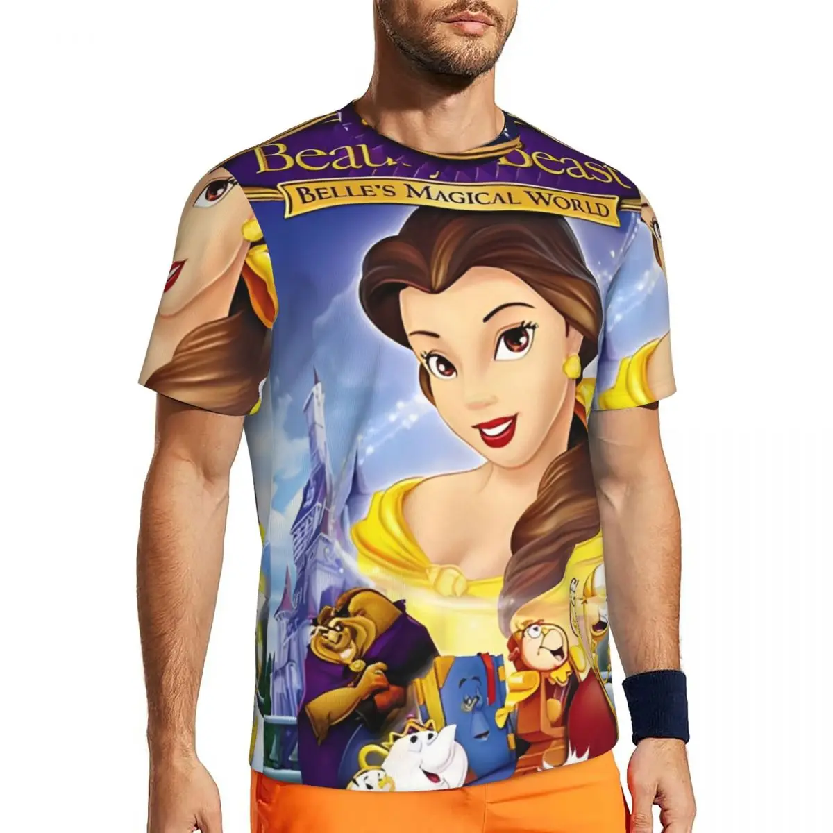 

Beauty And The Beast T Shirt Man Y2K Retro Gym T-Shirts Fast Dry Summer Trending Tee Shirt Graphic Oversize Clothes