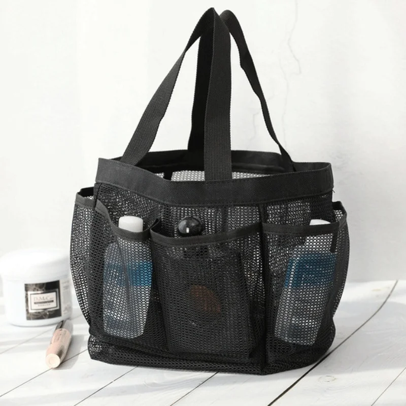 Portable Shower Storage Bag Quick-Drying Mesh Shower Bag Mesh Shower Caddy Tote For Bathrooms Space Saving & Lightweight For