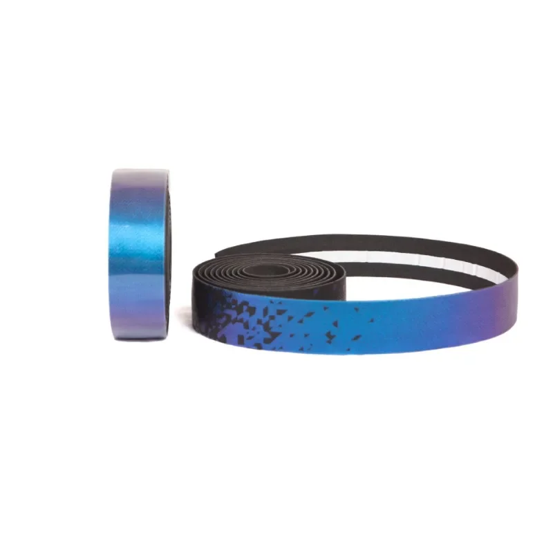 Road handlebar tape anti-slip shock absorption two-color dead fly bicycle curved handlebar leather breathable handlebar tape