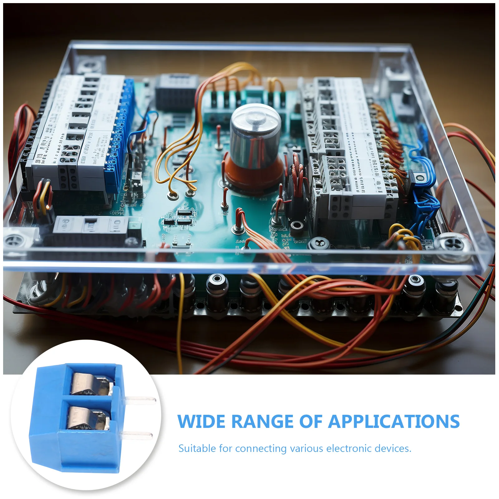 

100pcs Screw Type Terminal Blocks 5.08mm Spacing Blue Straight Pin Electrical Connectors Accessories Wide Applications