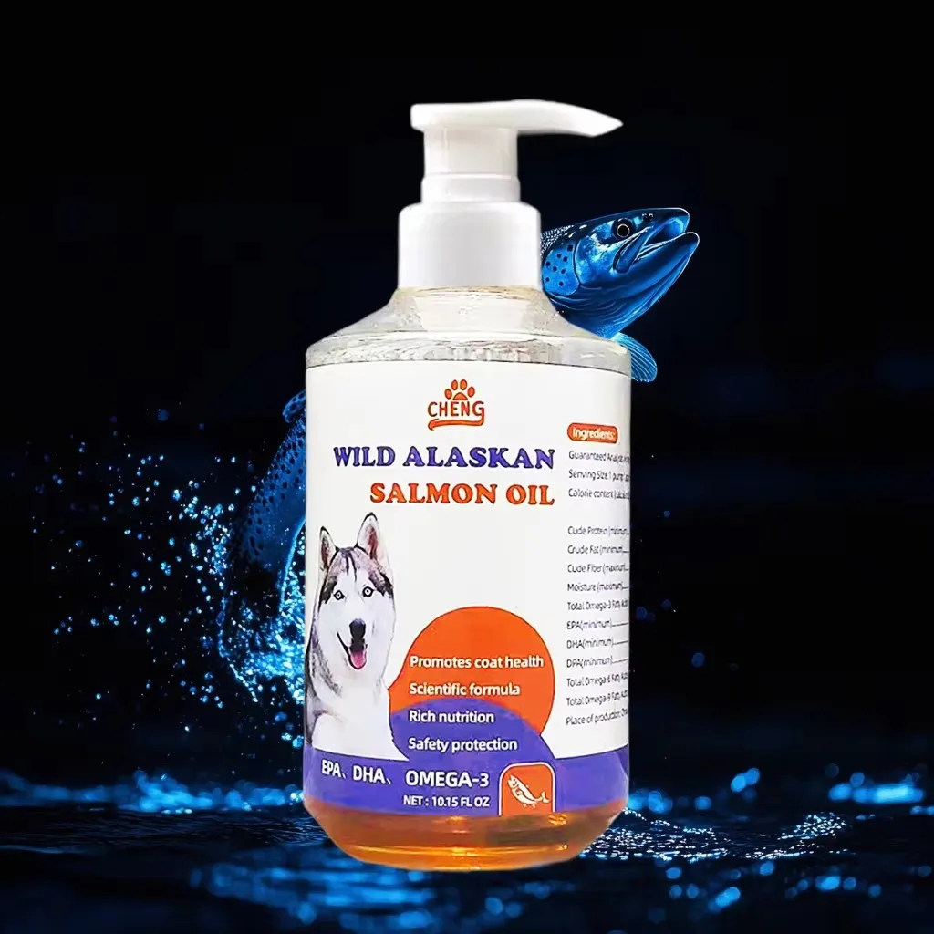 

300ml Salmon Oil Liquid for Dogs & Cats - Rich in Omega-3 Fatty Acids, Reduces Inflammation, Pet Promotes Healthy Skin & Coat,