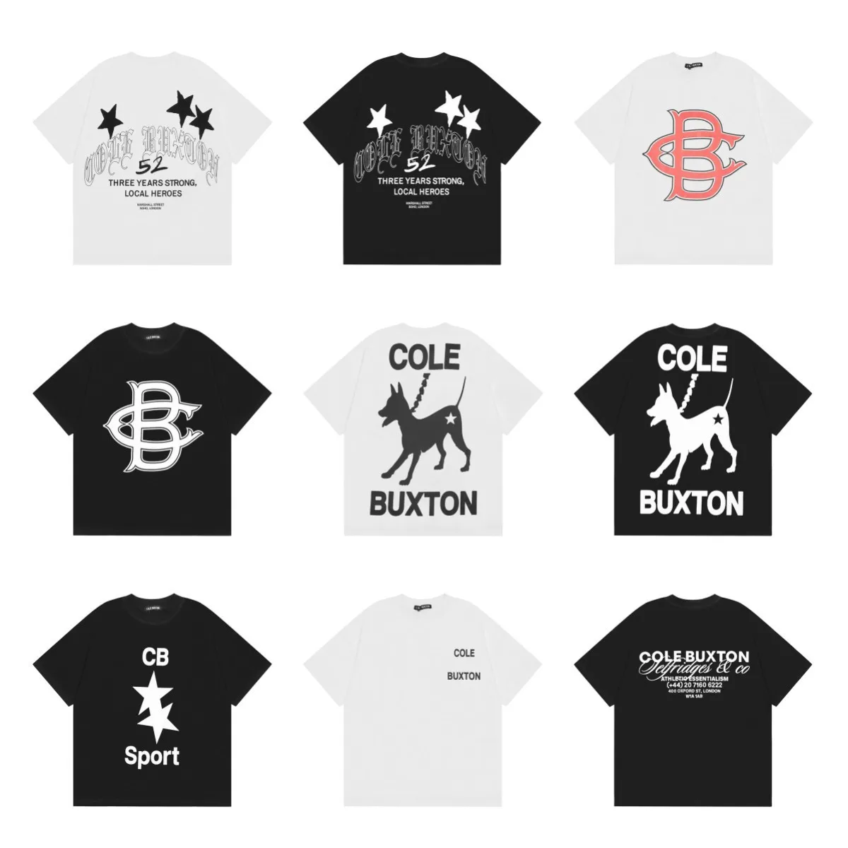 

Свободная повседневная модная футболка Cole Buxton с коротким рукавом, удобный топ с принтом для летней уличной моды