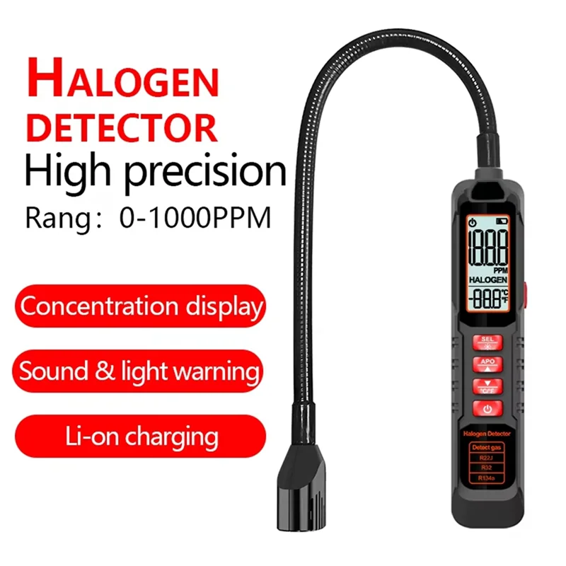 A04G-Halogen Детектор утечек R22 R410A R134A R1234YF Детектор утечки хладагента и фреона HVAC Тестер кондиционера