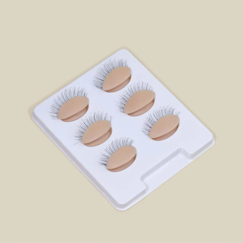 3 Pairs  Replacement  Silicone  Removable  Eyelids  False  Eye  Model  For  Eyelash  Extension  Practice Training Mannequin Head