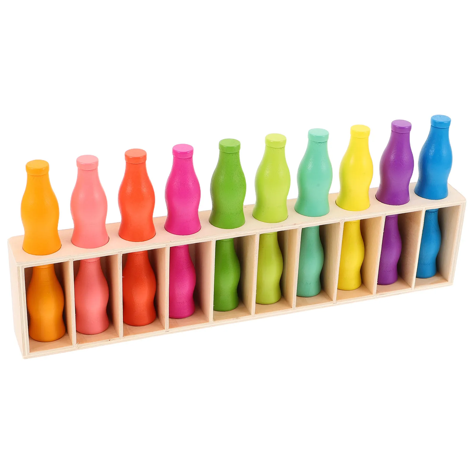 

1Set Montessori Wooden Color Matching Educational Set for Toddlers Early Learning Hand Eye Coordination Matching Game