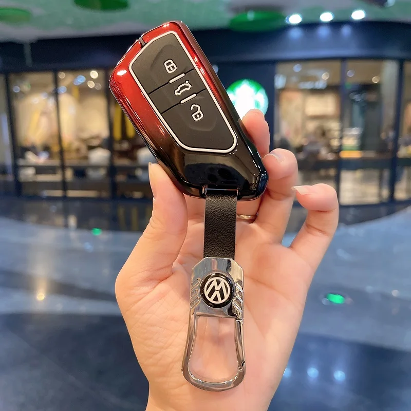 غطاء مفتاح السيارة لشركة فولكس فاجن فولكس فاجن جولف 8 MK8 ID.3 ID.4 كوبرا سكودا اوكتافيا A8 سيات ليون MK4 2020 2021 فورمينتور تاراكو #3