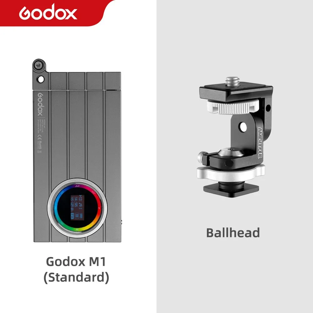 Godox M1 2500k-8500k Full Color RGB LED-lamp Zaklamp van aluminiumlegering LED Video Creatieve lamp Meerdere speciale effecten Functie