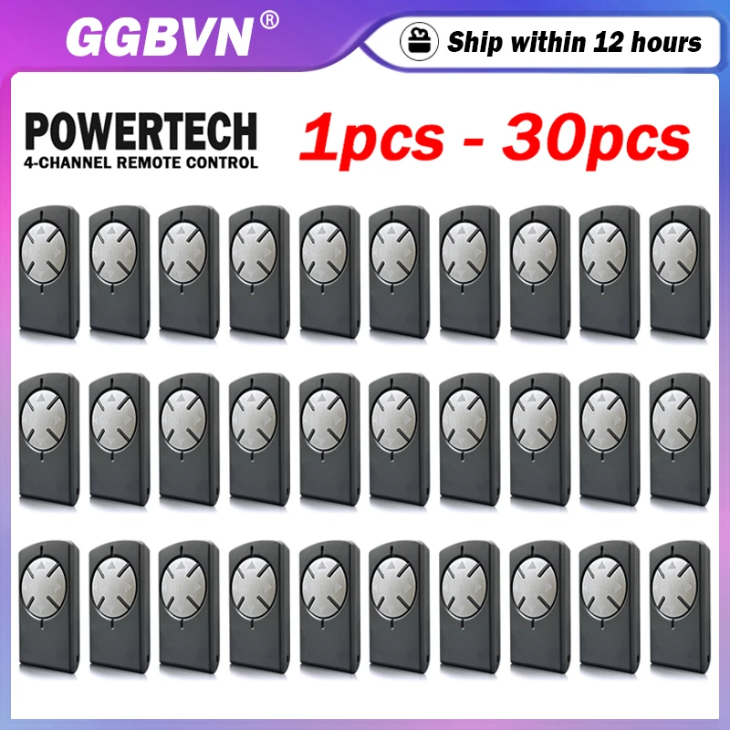 

1-30pcs Powertech 4-Channels Electric Gate Remote Control Work With Powertech PR1 PR2 PR4 Garage / Gate Remote Control 433.92MHz